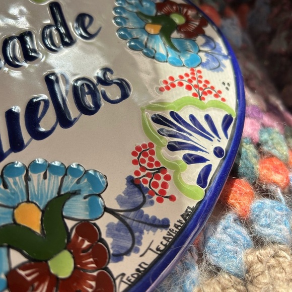 Tile Sign Hand Painted la Casa De Los Abuelos Ceramic Wall Plaque Mexico - Picture 9 of 16
